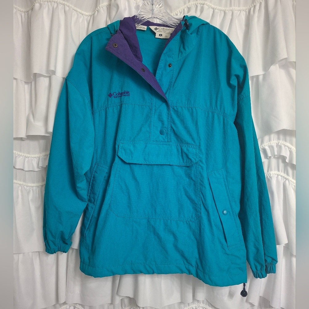 Vintage Columbia Hooded Pullover Windbreaker EUC